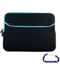 Neoprene Zipper Sleeve Cover Case for Apple 13-inch MacBook Pro Retina - Black Blue Trim