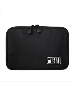 Cable Organizer Bag, Electronic Organizer Bag Waterproof Travel USB Cable Storage Bag for Cellphone,Charging Cable and More-(Black and Green)