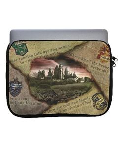 Magic Newspaper Image Neoprene Zippered Laptop Sleeve Bag 11x14 inch for MacBook or Other Laptops