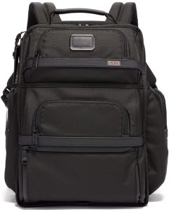 TUMI Alpha 3 Brief Pack - 15" Laptop Backpack with Padded Adjustable Straps - Stores Laptop, Tablet, Toiletries, Snacks, Ipads - Black