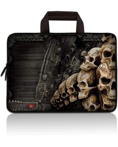 11 11.6 12 12.1 12.5 inch Laptop Carrying Bag Chromebook Case Notebook Ultrabook Bag Tablet Cover Neoprene Sleeve Compatible with Apple MacBook Air Samsung Google Acer HP DELL Lenovo Asus (Skull)