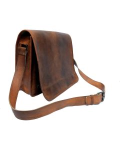 IndianHandoArt 18 inch Leather Real Messenger bag for Laptop Briefcase Satchel Men and Women (18 Inch Large)